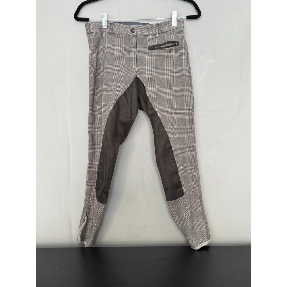 TuffRider Plaid Full Seat Breeches Womens 28 Riding Pants Equestrian Stretch